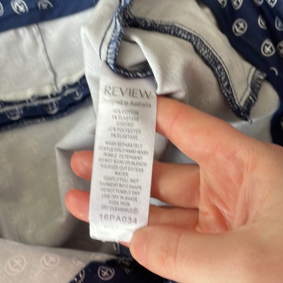💙REVIEW Sz10 navy anchor capri 7/8 ankle length pants - Picture 9 of 9